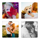 4 Photo Template Coasters Personalised