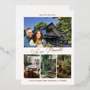 4 Photo We've Moved 5 x 7 Foil Print Announcement 