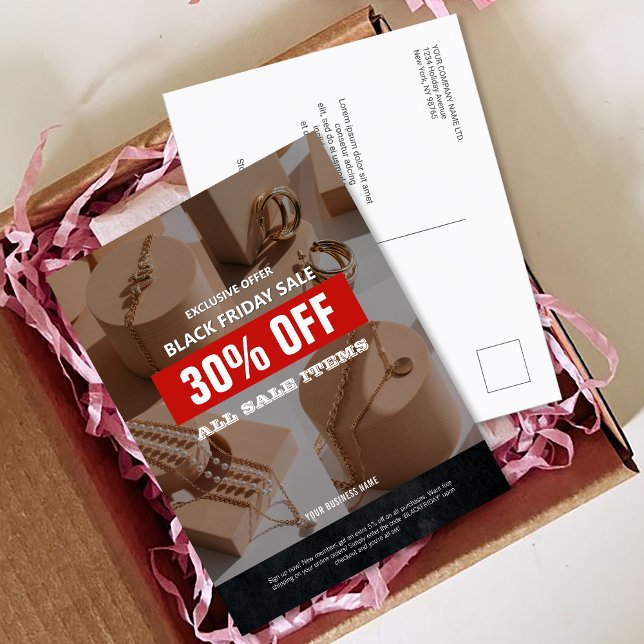 4 Photos Black Friday Sale Product Promo Postcard (4 Photos Black Friday Sale Product Promo Postcard)