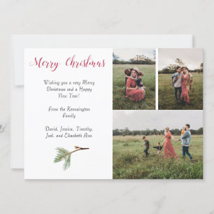 4 photos Christmas Card & Room for Text