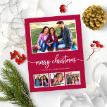 4 Photos Collage Merry Christmas Modern Holidays Postcard<br><div class="desc">4 Photos Collage Merry Christmas Modern Holidays Postcard</div>
