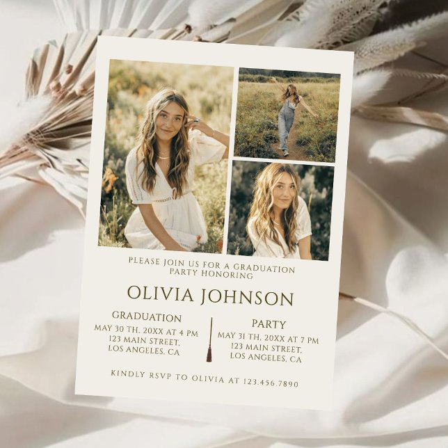 4 Photos Graduation Party Announcement  (Creator Uploaded)