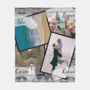 4 Photos HoneyMoon Fleece Blanket