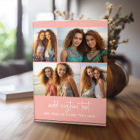 4 Pic Collage - simple, minimal blush and script