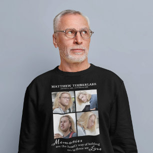 4 Picture Memorial Funeral Sweatshirt