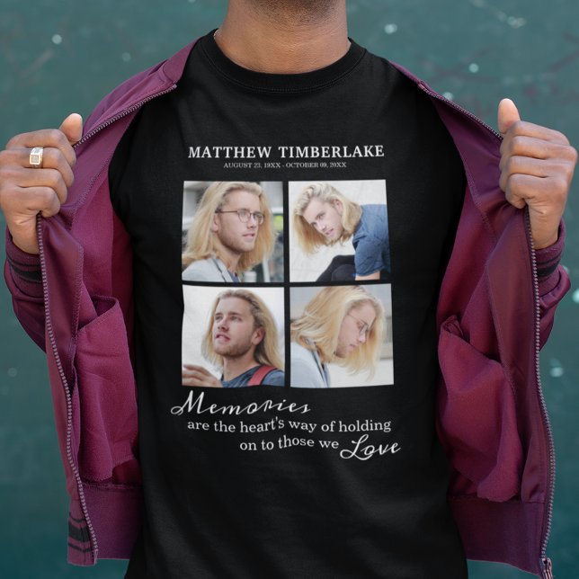 4 Picture Memorial Funeral T-Shirt (Creator Uploaded)