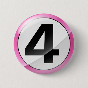 4 pink 6 cm round badge