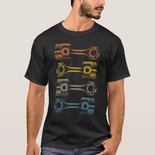 4 Pistons Four Cylinder Engine Mechanic Engineer T-Shirt