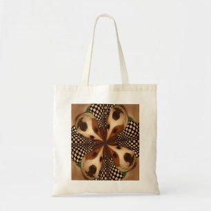 4 pups kaleidoscope tote bag