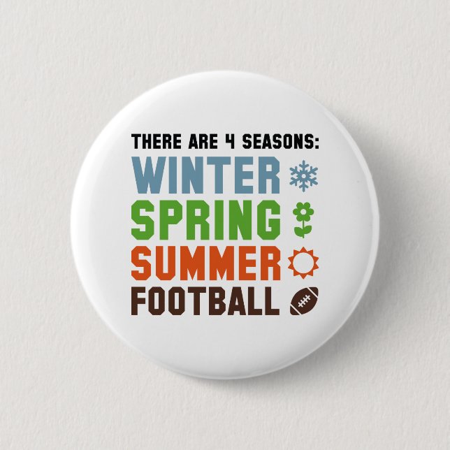 4 Seasons Football 6 Cm Round Badge (Front)