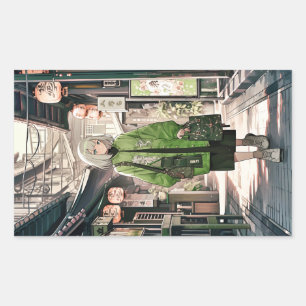 [4 Sheet Set] Green JK Seal   Sushi Musume Generat