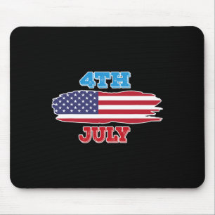 4 Shirt Fourth Of July American Flag For Men Women Mouse Pad