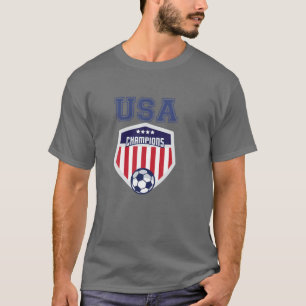 4 Stars USA Champions Flag Football Team Play Game T-Shirt