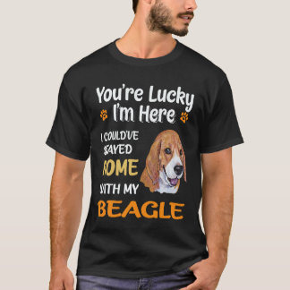 4 Stayed Home With My Beagle T-Shirt