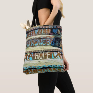 4 Steps to Happiness. Tote Bag