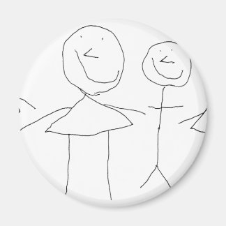 4 Stick Figures Magnet
