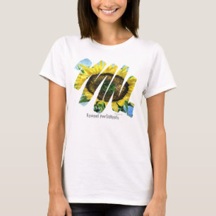 4 Sunflower Scribble Womens T Shirt