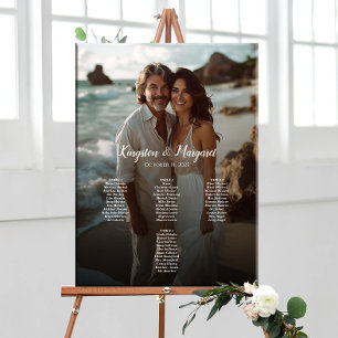 4 tables elegant photo wedding seating chart