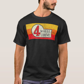 4 Wheel Drive 4X4 Overland Emblem With Stripes 4Wd T-Shirt