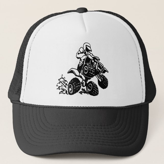 4 Wheel Quad Racing Trucker Hat (Front)