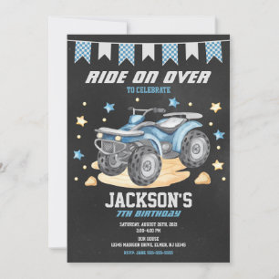 4 Wheeler Birthday Invitation / Quad Bike / ATV