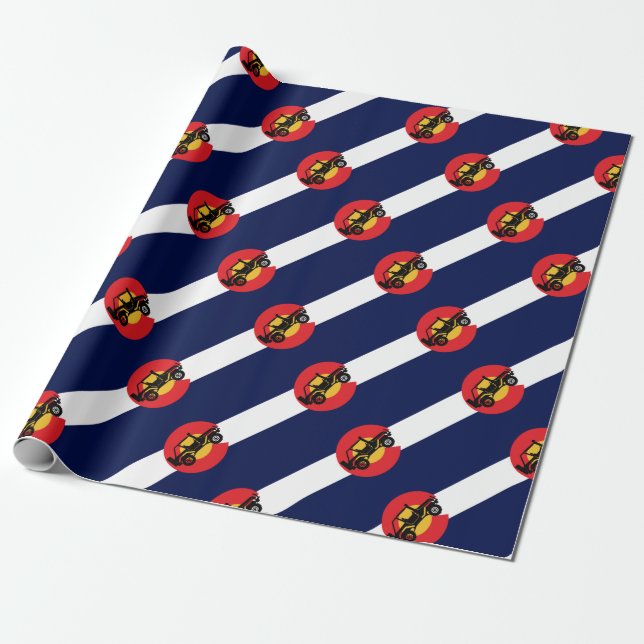 4-Wheeler-in-CO-Flag-2 Wrapping Paper (Unrolled)