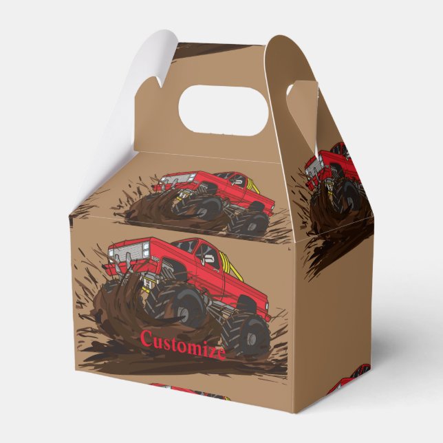 4-wheeler mud truck Thunder_Cove  Favour Box (Front Side)