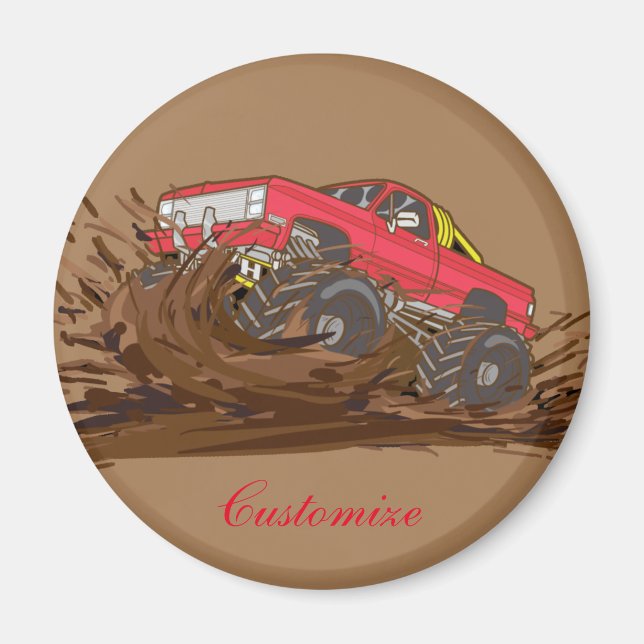 4-wheeler mud truck Thunder_Cove Magnet (Front)
