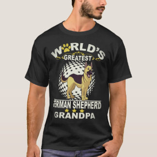 4 World's Greatest German Shepherd Grandpa German T-Shirt