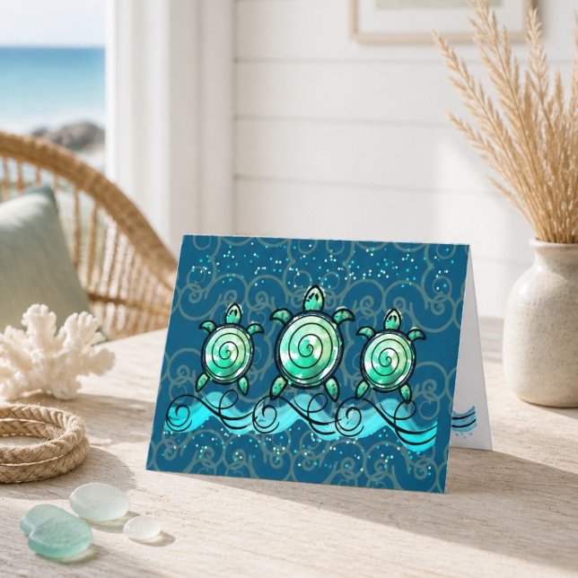 4"x5.6" Turtle Trio Note Card (Creator Uploaded)