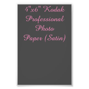 4"x6" Kodak Professional Photo Paper (Satin)