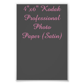 4"x6" Kodak Professional Photo Paper (Satin) Print