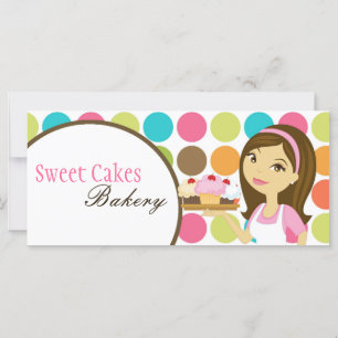 4"x9" Gift Certificate Bakery Brunette Baker Cup