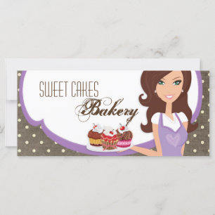 4"x9" Gift Certificate Brunette Baker Cup Cakes