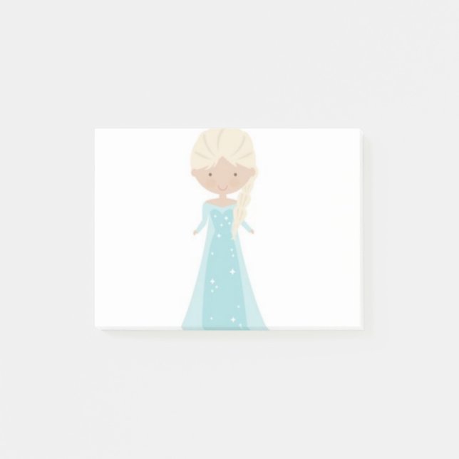 4 x 3 Post It Notes -- Animated Elsa from Frozen (Front)