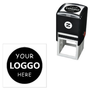 4 x 5" Extra Large Custom Company Logo Rubber Self-inking Stamp
