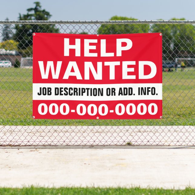 4' X 6' Help Wanted Banner (Insitu)