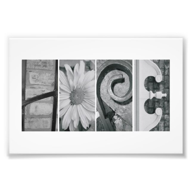 4 x 6 Hope Alphabet Letter Photography Photo Print (Front)
