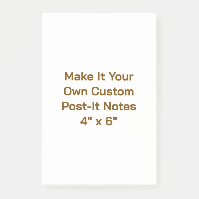 4" x 6" post-it notes (Front)