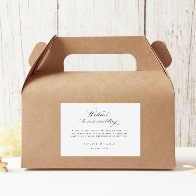 4 x 6 Welcome Gift Box Labels Hotel Bag Stickers (Creator Uploaded)