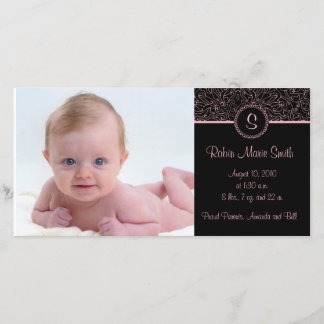 4 x 8 Pink Elegant Announcement