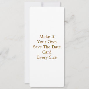 4" x 9.25" Save The Date Card
