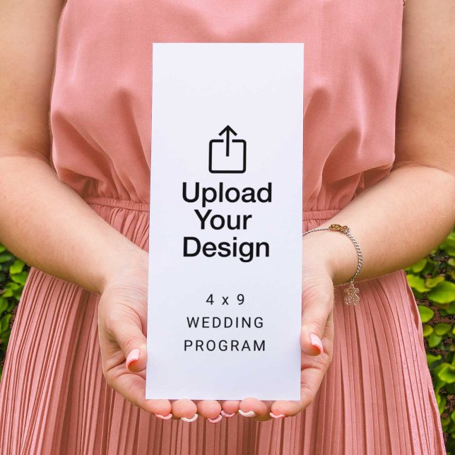 4" x 9" Flat Card - Wedding Program (Creator Uploaded)