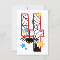 4-year anniversary invitation card spider