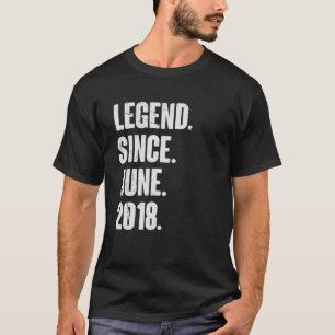 4 Year Old 4th Birthday Legend Since June 2018 T-Shirt