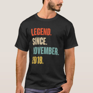 4 Year Old 4th Birthday   Legend Since November 20 T-Shirt
