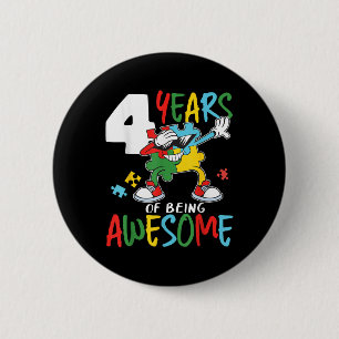 4 Year Old Birthday Autistic Boys Girl Autism Awar 6 Cm Round Badge