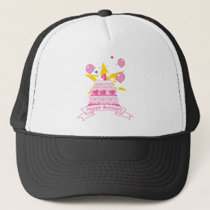 4 Year Old Birthday Cake Trucker Hat