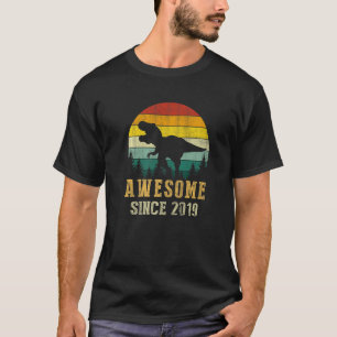 4 Year Old Dinosaur 4th Birthday Boy Awesome Sinc T-Shirt