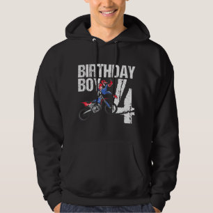 4 Year Old Dirt Bike Birthday Party Motocross MX 4 Hoodie